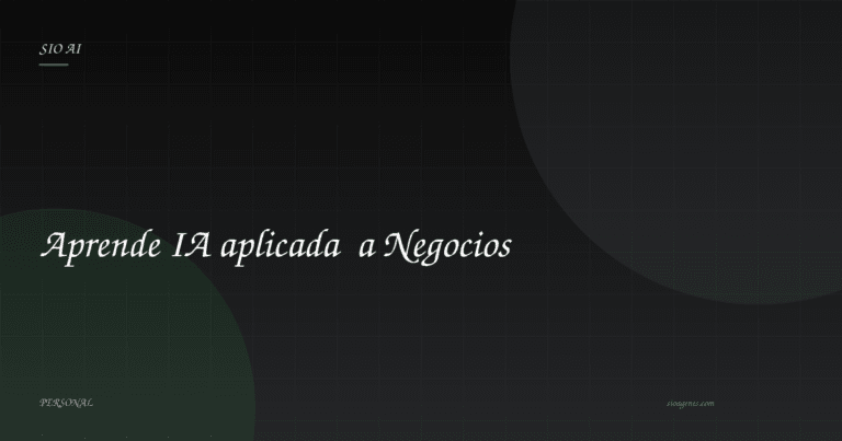 Aprende IA aplicada  a Negocios